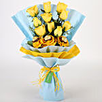 10 Yellow Roses & Ferrero Rocher Bouquet