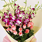 Beautiful Bouquet Of Orchids & Roses
