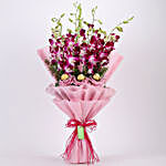 Personalised Cushion Chocolaty Orchids Bouquet