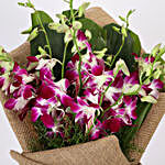 Purple Orchids Bunch Personalised Mug Combo