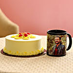 Creamy Butterscotch Cake & Picture Mug Combo