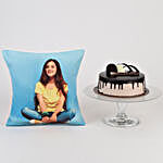 Creamy Chocolate Cake & Picture Cushion Combo