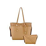 LaFille Pretty Beige Handbag Set