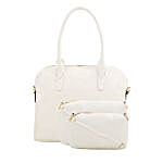 LaFille Set of 3 White Handbags