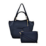LaFille Stylish Blue Handbag Set