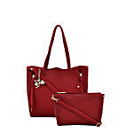 LaFille Voguish Maroon Handbag Set