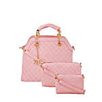 Set of 3 LaFille Pink Handbags