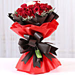 Floral Passion- 30 Red Roses & Limoniums Bouquet