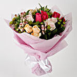 Mixed Roses Alstroemerias Premium Bouquet