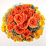 Vibrant Yellow & Orange Roses Bouquet