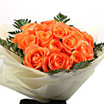 Vibrant Orange Roses Bouquet