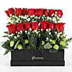 2 Layer Red Roses Arrangement in Box