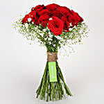 Beautiful 25 Hand Tied Red Roses