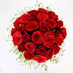 Beautiful 25 Hand Tied Red Roses