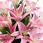 Oriental Pink Lilies Bouquet