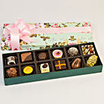 Premium Floral Box Of Assorted Chocolates- 12 Pcs
