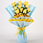 10 Yellow Roses & Ferrero Rocher Bouquet