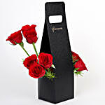 15 Red Roses in Stylish Black Sleeve Box