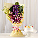Dairy Milk & Orchids With Pineapple Cake
