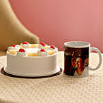 Pineapple Cake & Personalised Mug For Mom