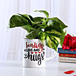 Money Plant In Love & Hugs Mug