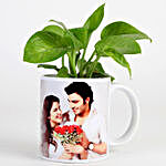 Money Plant In Personalised Mug White