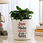Xanadu Plant In Love Special Ceramic Pot
