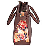 Brown Floral Hand Bag