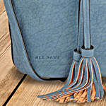 Drawstring Blue Sling Bag