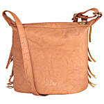 Orange Sling Bag With Frills
