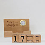 Personalised Desktop Wooden Calendar For Dad