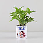 Money Plant In Personalised Super Hero Dad Mug