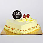 Heart Shaped Butterscotch Cake- 1 Kg Eggless