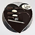 Heart Shaped Cream Chocolate Cake- 1 Kg