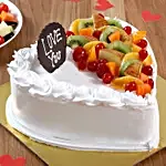 Heart Shaped Vanilla Fruit Cake- 1 Kg Eggless