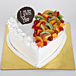 Heart Shaped Vanilla Fruit Cake- 1.5 Kg