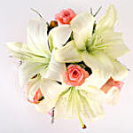White Lilies Five Star Tier Arrangement