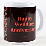Personalised Wedding Anniversary Floral Mug
