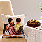 Walnut Dry Cake Personalised Cushion Combo