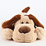Cute Dog With Love Patch Soft Toy- Medium