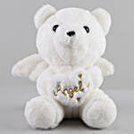 Hanging Angel Bear Soft Toy- White