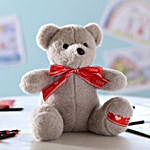 Teddy Bear With Bow- Grey