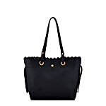 LaFille Swish Black Handbag Set