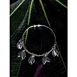 Dainty Leaves Silver Charm Bracelet