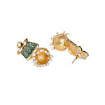 Gold Plated Green Dome Jhumkas