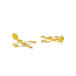 Gold Plated Yellow Drop Earrings
