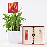 Super Bhai 2 Layer Bamboo With Beaded Rakhi