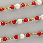 Set Of 3 Stunning Pearl & Beads Rakhis