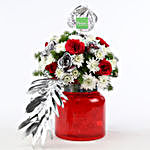 Jar Full Of Elegant Flowers