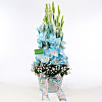 Elegant White Gladiolus With Chocolates